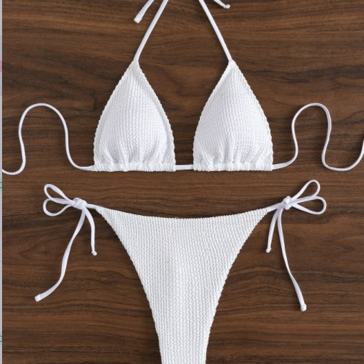 2024 New Cross-border Split Bikini Swimsuit Women's Sexy European and American Three-point Bikini Amazon Bikini